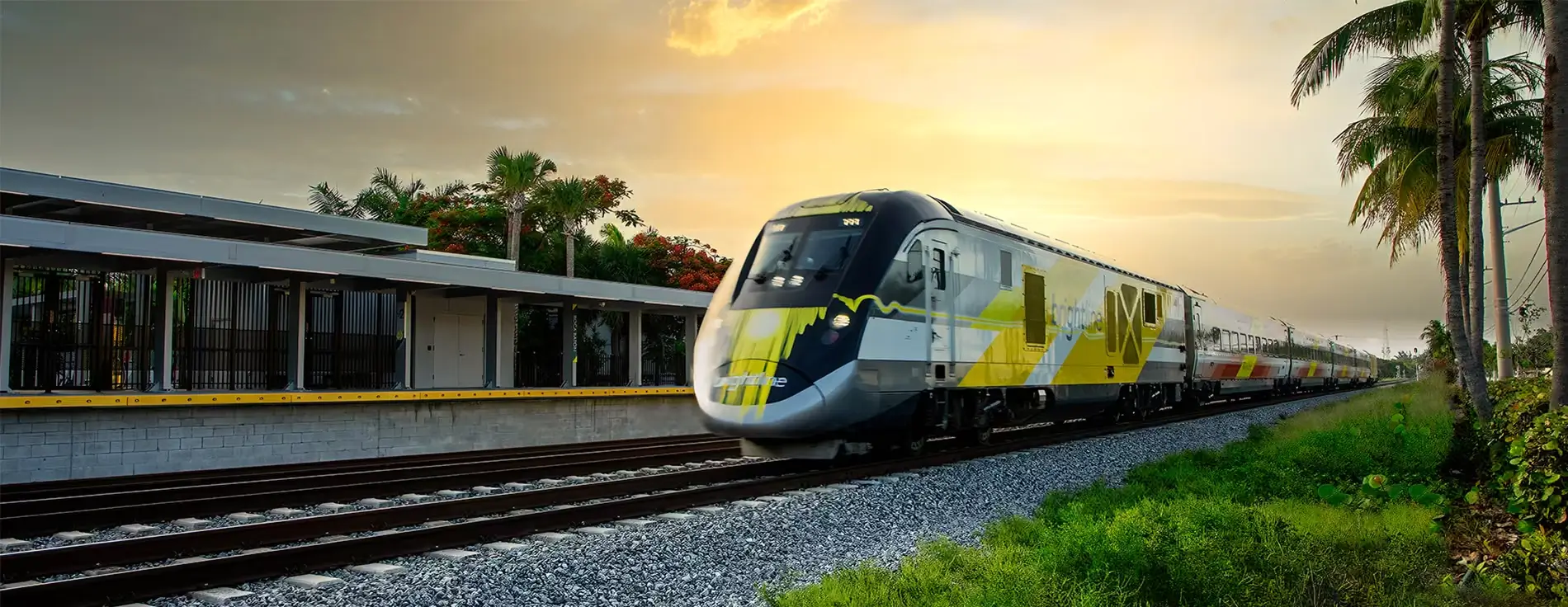 White ‘brightline’ wordmark with a yellow underline and accent stroke, displayed on a black background.